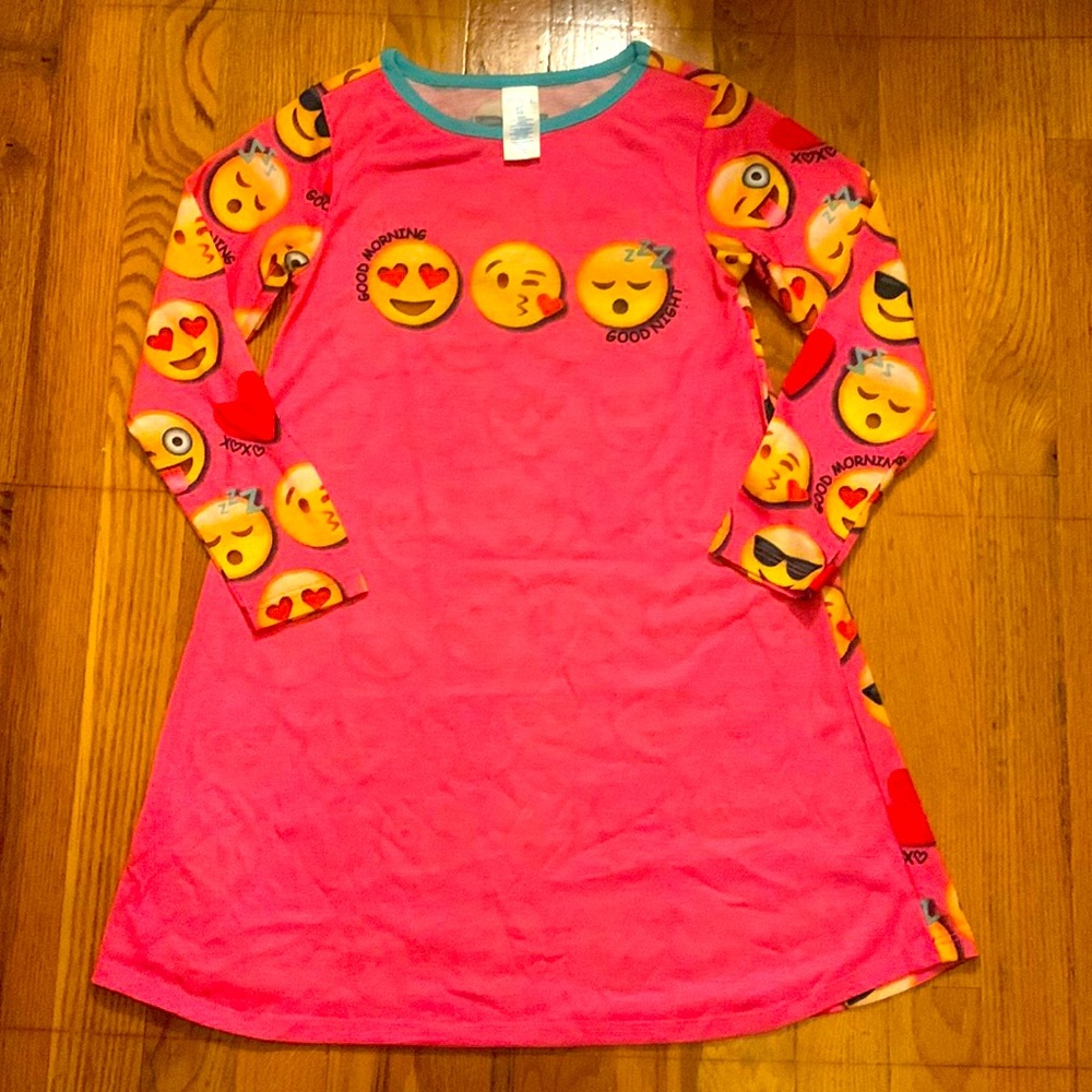 Girls emoji PJ dress - Picture 1 of 4